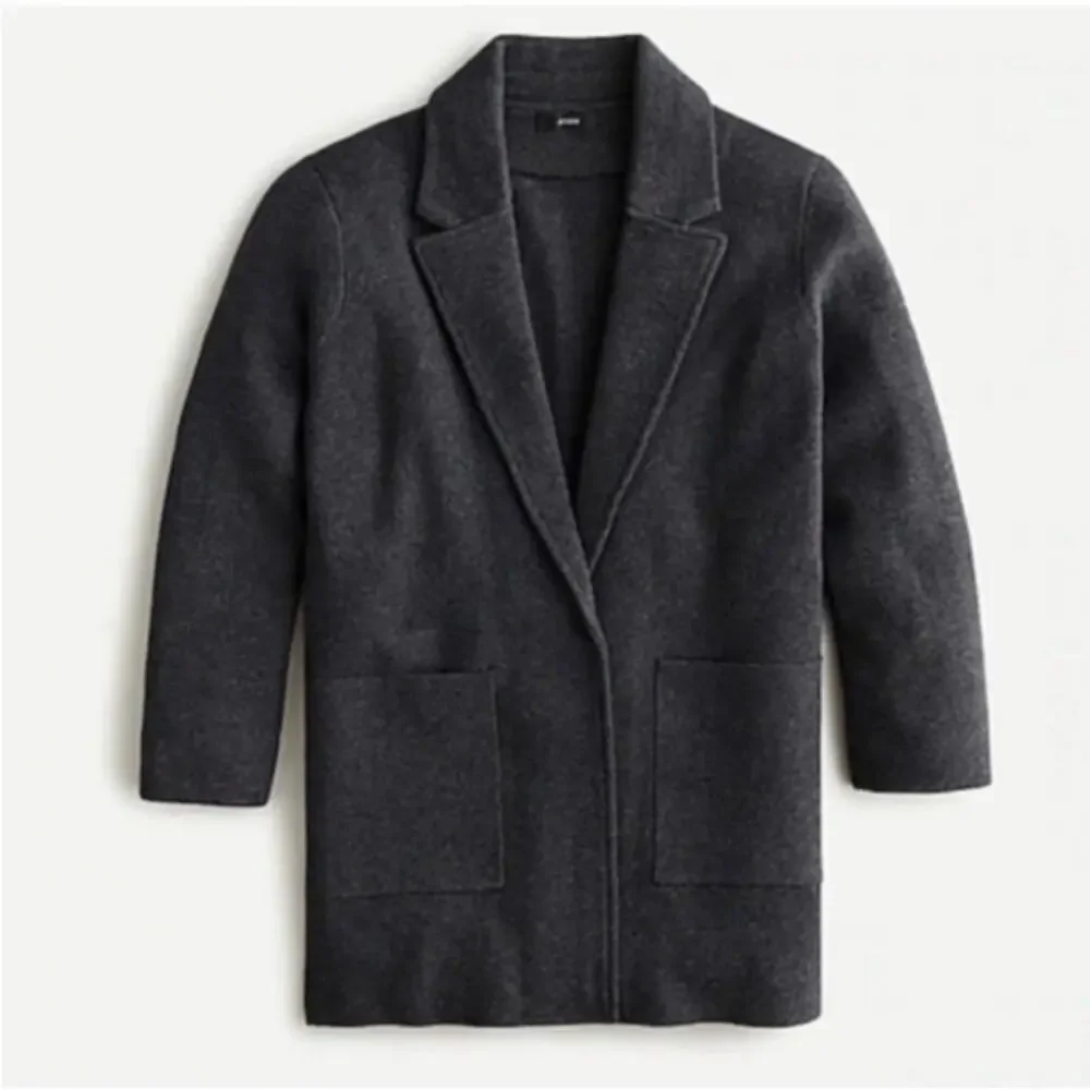 J. Crew Sophie Merino Wool Open Front Sweater Cardigan Blazer